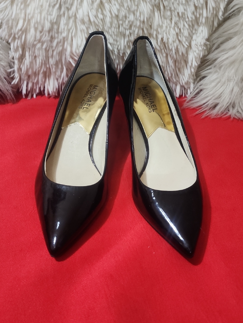 Michael Kors Black Patent Pointed-Toe Heels
